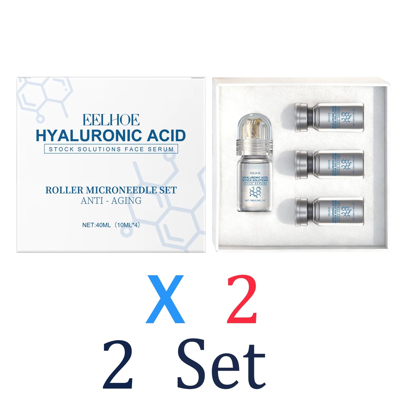 Niacinamide Microneedle serum Facial serum Kit 0.25mm Moisturizing Skin nourishing Winter skincare Face Roller Day cream 40ml