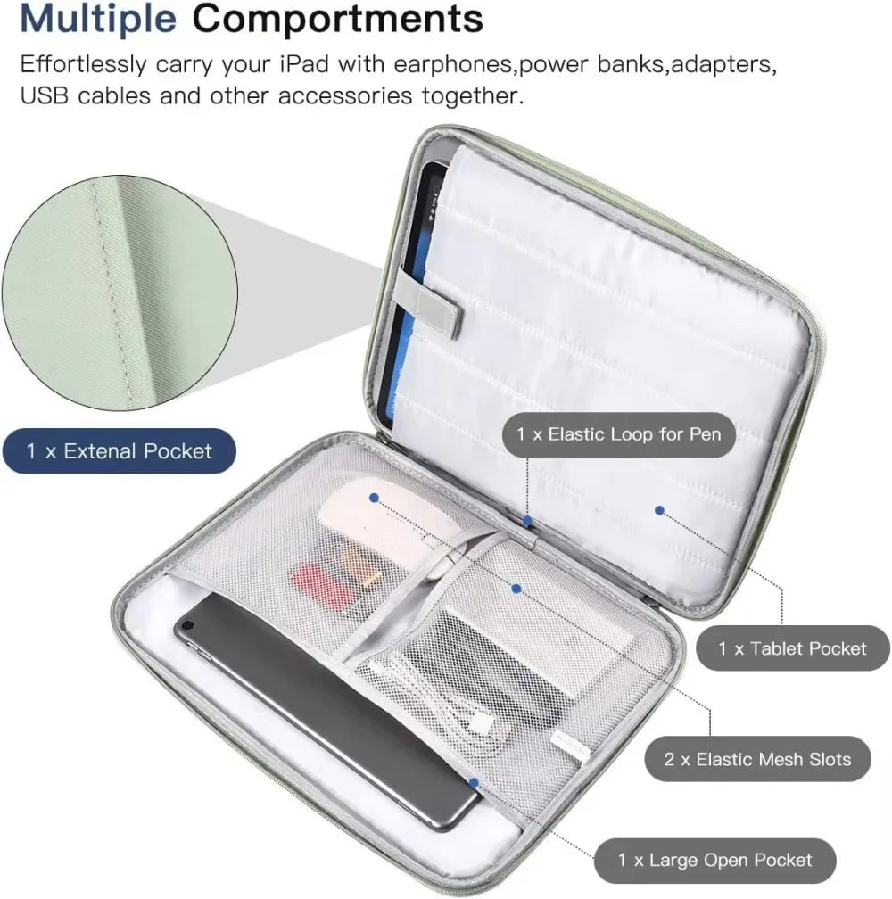 Waterproof Notebook Handle Bag Laptop Sleeve Case For Macbook Air 11 12 13 13.6 M4 M3 M2 iPad Pro 11 Tablet Bag Computer Handbag