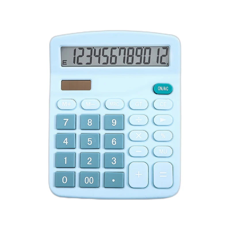12-Digit Electronic Calculator Solar Calculator Dual Power Supply Calculator for Home Office School Financial Accounting Tools