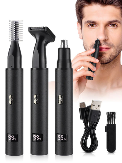Electric Nose Hair Trimmer For Men Women, High Speed Motor Hair Remover, Lips Eyebrows Razor R Type Cutter Head Trimmer for Nose