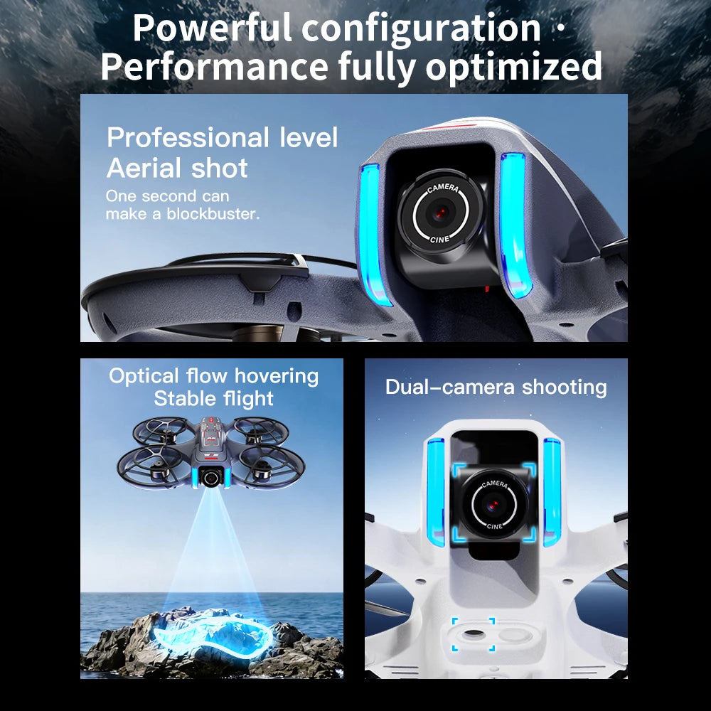 New AE21 Max Drone IA Clip Profesional HD 360° Doble Cámara Pantalla Control Remoto Motores sin Escobillas Anticolisión Cuadricóptero