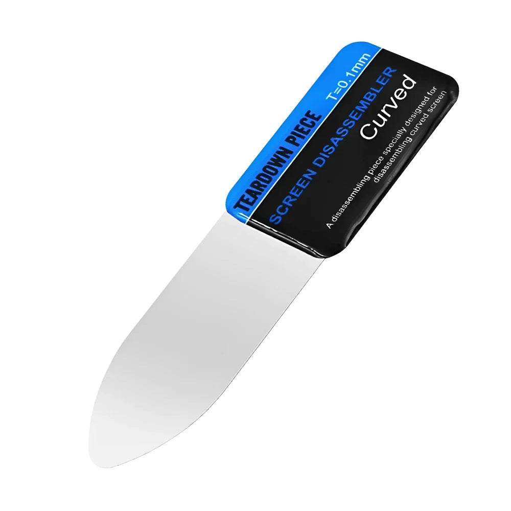 1-5Pcs Mobile Phone Curved LCD Screen Spudger Opening Pry Card Tools Ultra Thin Flexible Mobile Phone Disassemble Steel Metal