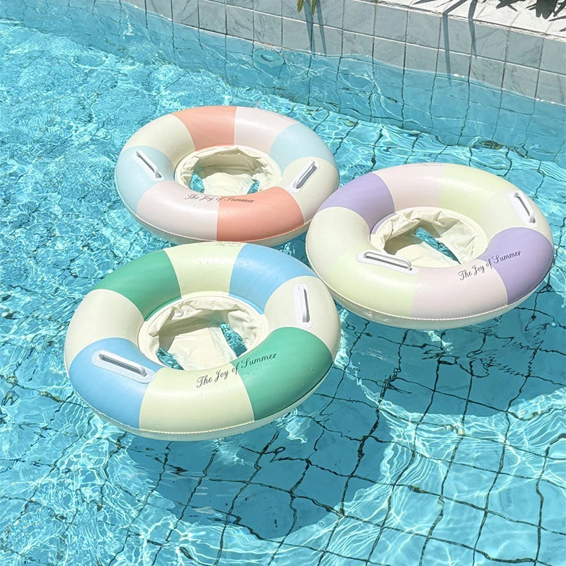 Baby Swimming Float Ring Toy Inflatable Swim Ring Floating Safty Seat with Canopy Kid Summer Water Pool Play Equipment Beach Toy