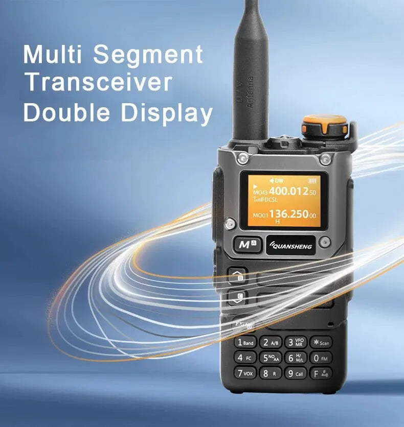 Quansheng UV-K5(8) 5W Walkie Talkie: Air Band Aviation Receiver, UHF VHF Dual Band, Type-C Charge, DTMF, NOAA, FM Two Way Radio