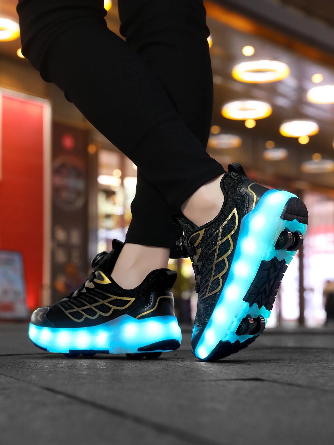 Children's and Teenage Roller Skates - Fashionable Upgraded Edition with Enhanced Stability - Detachable Dual-Use Sports Shoe