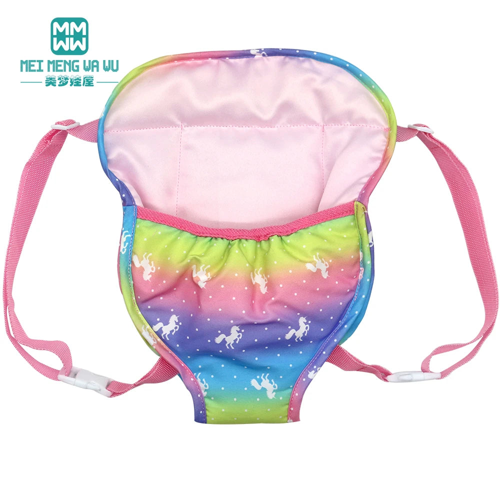 Doll accessories for 15-17 inch newborn doll backpack, seat towel, blanket, toy diaper, panties bag