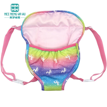 Doll accessories for 15-17 inch newborn doll backpack, seat towel, blanket, toy diaper, panties bag