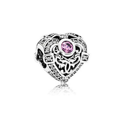 Hot Selling 925 Silver Pink Cake, Dog Paw, Luggage, Cup Bead Pendant Suitable for European Original Bracelet DIY Exquisite Jewelry