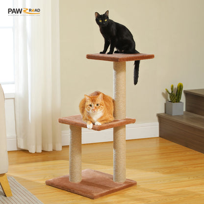 Cat tree, Cat Tower for Indoor Cats, 2 Styles Cat Activity Tree with Cat Scratching Posts, Big Hammock and Removable Top Perch Grey