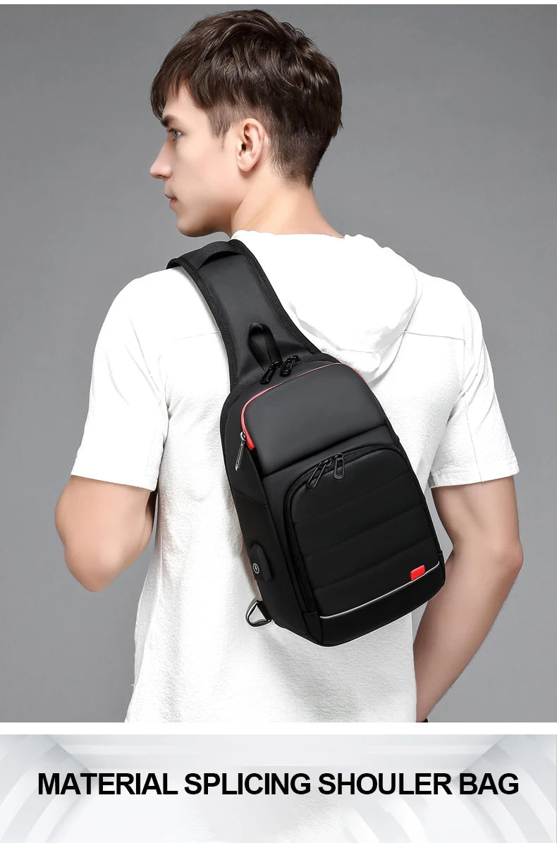 SWISS MILITARY Chest Bag Men's One Shoulder Crossbody Bag Large Capacity Outdoor Sports And Leisure Fashion Small Shoulder Bag