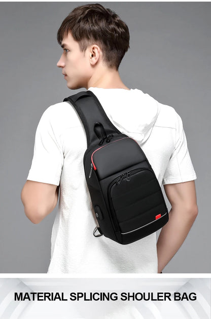 SWISS MILITARY Chest Bag Men's One Shoulder Crossbody Bag Large Capacity Outdoor Sports And Leisure Fashion Small Shoulder Bag