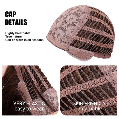 CharmSource Blonde Long Hair Natural Straight Wig, Synthetic Wigs  for Women Daily Party High Density