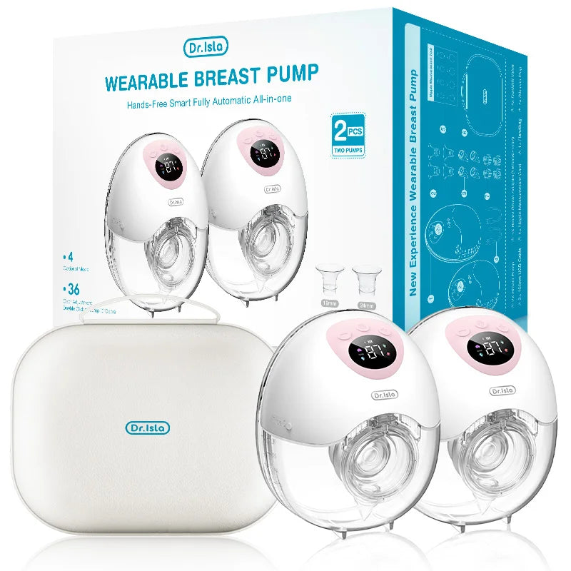 MAMIJOY Wearable Electric Breast Pump 4 Modes 36 Suction Levels Hands Free 35dB Low Noise Breast Pumps Breastfeeding EB50＆EB50D