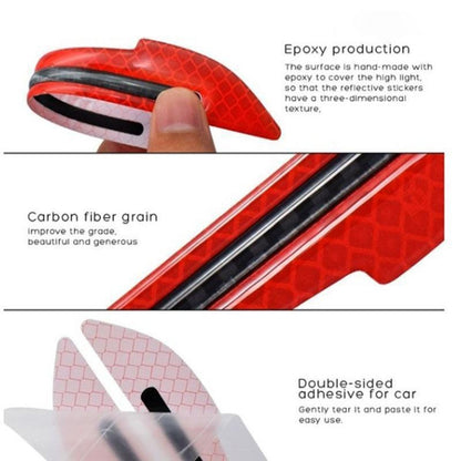 2Pcs/set, Car Rearview Mirror Reflective Sticker, Safety Warning Reflective Sticker, Car Rearview Mirror Decorative Strip