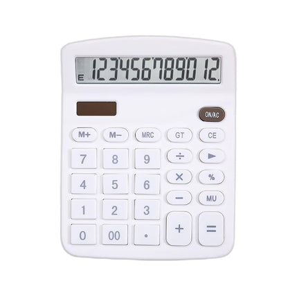 12-Digit Electronic Calculator Solar Calculator Dual Power Supply Calculator for Home Office School Financial Accounting Tools