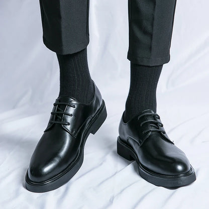 Spring Autumn Soft Sole Comfortable Casual Shoes, Men's Outdoor Hiking Travel Shoes, High End High Quality Men's Suit Dress Shoes