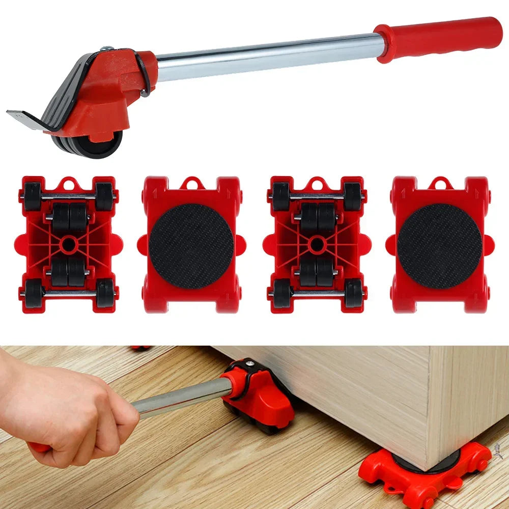 Juego de rodillos para mover muebles, transportador, herramienta de elevación de muebles de servicio pesado, herramienta de rodillos deslizantes para transportador de muebles