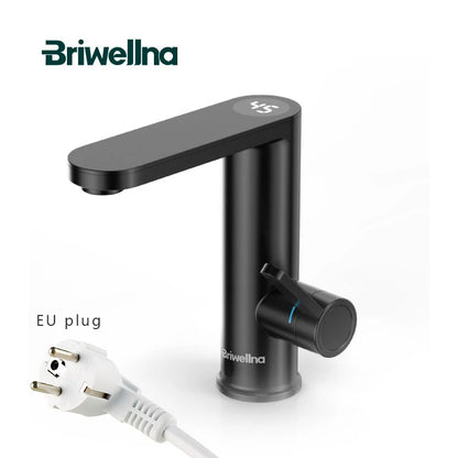 Briwellna Electric Water Heater Hot Water Faucet 2-in-1 Basin Tap Tankless Geyser 220V Instant Water Heater Faucet For Home