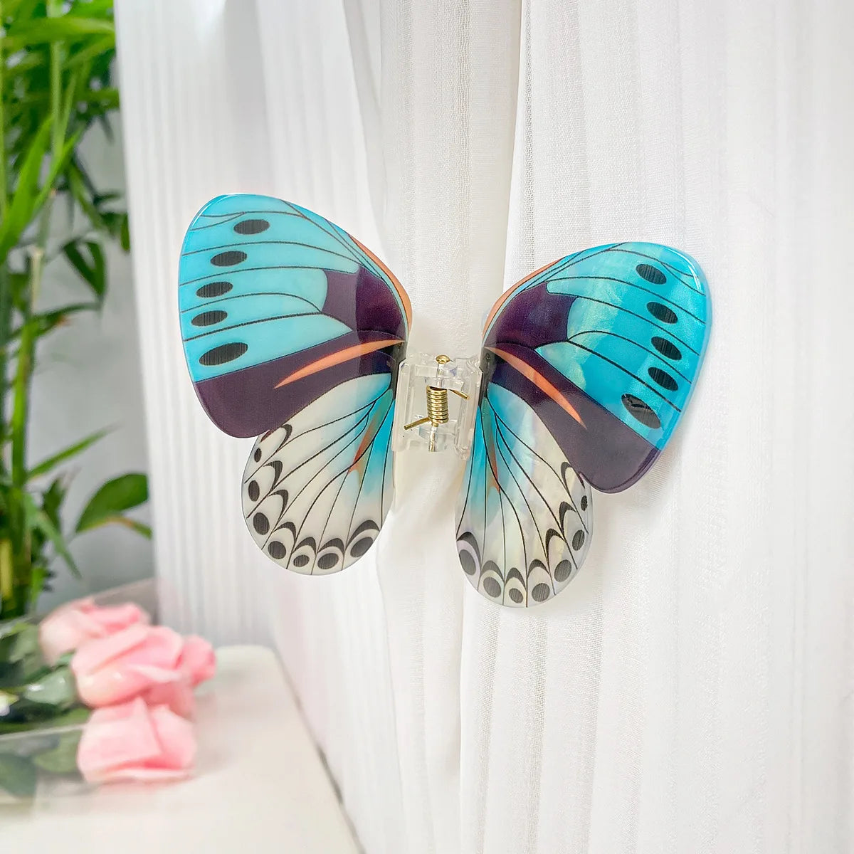 1pc ultra-fantasy simulation butterfly clip temperament hair clip for pinning hair shark clip hair accessory head accessory