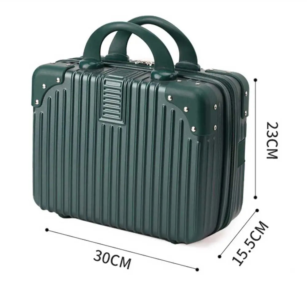 14-inch Lightweight Mini Travel Suitcase Cosmetic Box Waterproof Hand Luggage Organizer Makeup Case Portable Small Boarding Case
