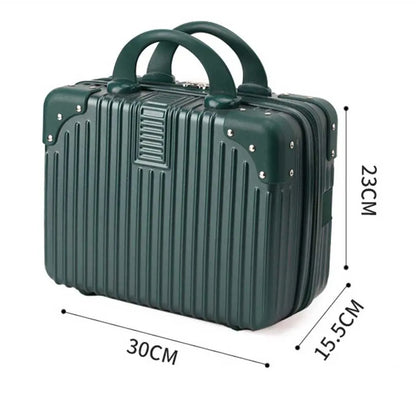 14-inch Lightweight Mini Travel Suitcase Cosmetic Box Waterproof Hand Luggage Organizer Makeup Case Portable Small Boarding Case