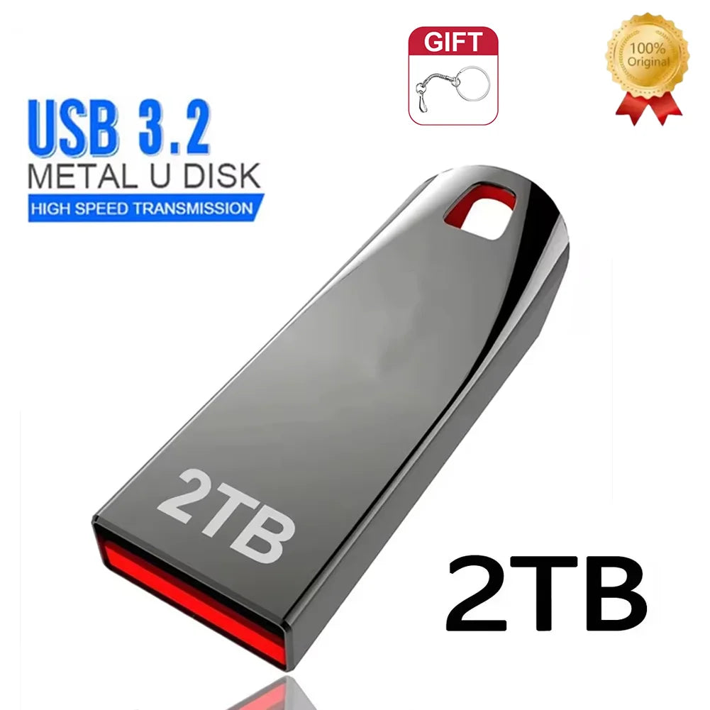 2TB High Speed 3.2 USB Flash Drive 1TB Pen Drive 512GB Waterproof Memory USB Stick Pendrive Flash Disk For iPhone SmartPhone