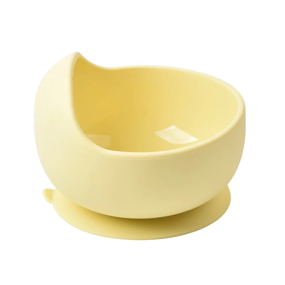 28Colors Baby Silicone Suction Bowls for Kids Waterproof Baby Feeding Tableware Spoon Children Dishes Kitchenware Infant Plates