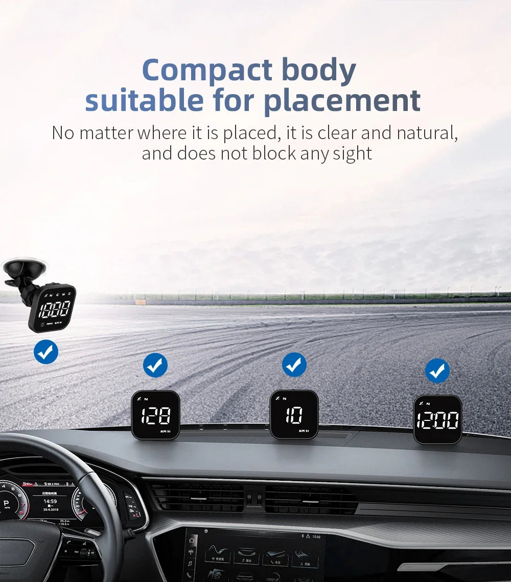 G4S GPS Smart Gauge Head-Up Display for HUD Auto Computer Speedometer Display KMH MPH Time Compass Car Electronics for All Cars