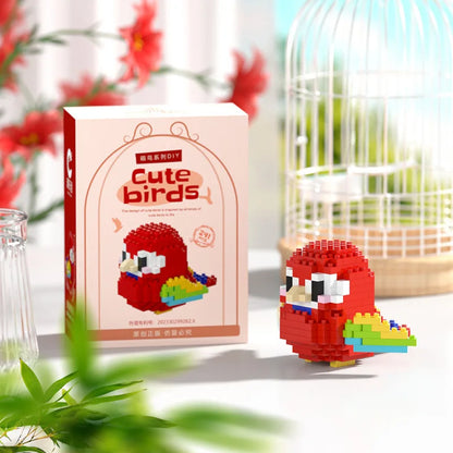 Moe Bird Series Building Block Toys Assembly, Tabletop Ornaments, Children's Educational Toys, Suitable for Boys and Girls, Christmas Gift