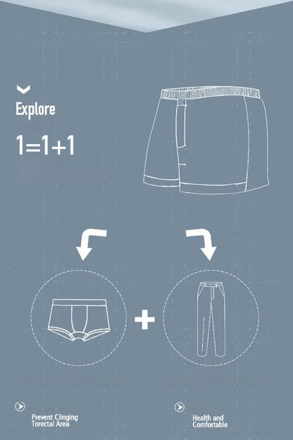4-Pack Modal Men's Harem Pants Mid-Waist Men's Underpants Loose Pajama Pants Breathable Boxers for Men