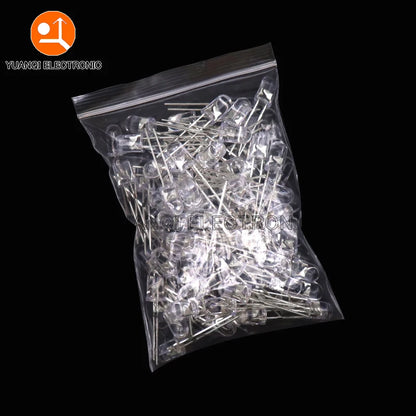 5mm LED Diode, F5 Assorted Kit, White Green Red Blue Yellow Orange Pink Purple Warm White, DIY Light Emitting Diode