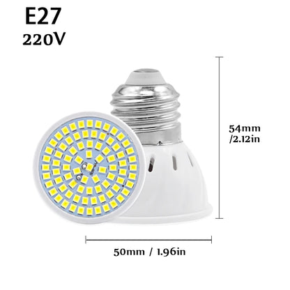 5pcs/lot Lampada LED Bulb GU10 E27 E14 MR16 3W 5W 7W 220V 240V Bombillas LED Lamp SMD 2835 48LED 60LED 80LED Spotlight