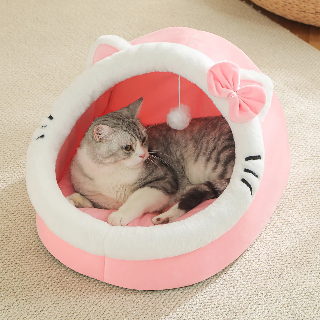 Cama para gatos universal Four Seasons, casa para gatos, cama para mascotas suave y cómoda, bolsa de dormir para cachorros, suministros para mascotas, tienda de campaña, cestas, casa