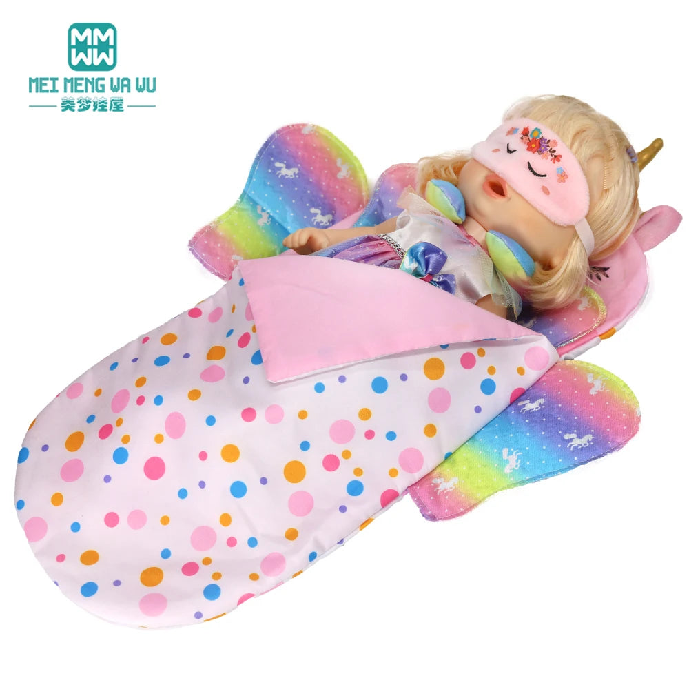 Doll accessories for 15-17 inch newborn doll backpack, seat towel, blanket, toy diaper, panties bag
