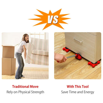 Juego de rodillos para mover muebles, transportador, herramienta de elevación de muebles de servicio pesado, herramienta de rodillos deslizantes para transportador de muebles
