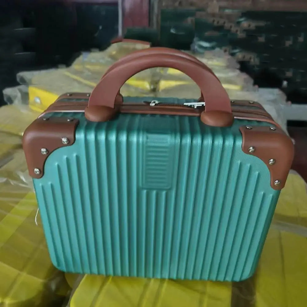 14-inch Lightweight Mini Travel Suitcase Cosmetic Box Waterproof Hand Luggage Organizer Makeup Case Portable Small Boarding Case