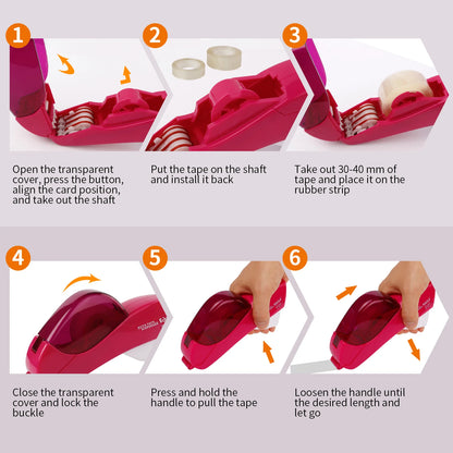 Eagle Automatic Tape Dispenser, No Battery Required, With 2 Rolls Free Tape, Suitable for Handwork, Family Gift Packaging