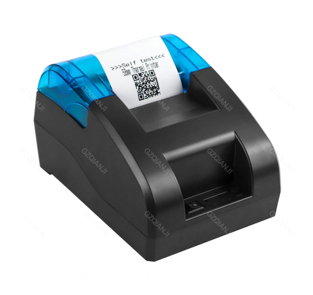 58MM Desktop POS Cashier Printer USB Bluetooth Thermal Receipt Printer Restaurant Sales Kitchen Bill Printing for Mobile Windows