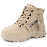 New Style Snow Boots for Men and Women Fashionable and Warm Thick Cotton Shoes Waterproof  Lace Up Mid Tube Cotton Boots 35-45