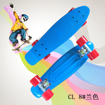 58cm Skateboard Kids Learner Retro Cruiser 22inch Children's Skateboard