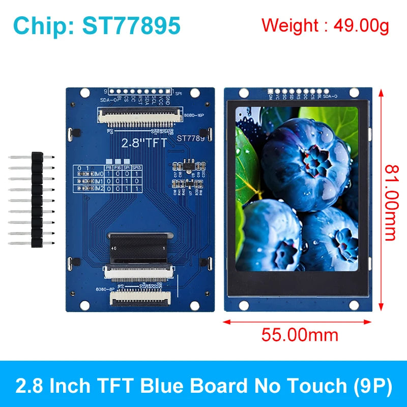 TZT 240x320 2.8" SPI TFT LCD Touch Panel Serial Port Module ILI9341 / ST7789V 2.8 Inch SPI Serial Display With/Without Touch