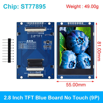 TZT 240x320 2.8" SPI TFT LCD Touch Panel Serial Port Module ILI9341 / ST7789V 2.8 Inch SPI Serial Display With/Without Touch