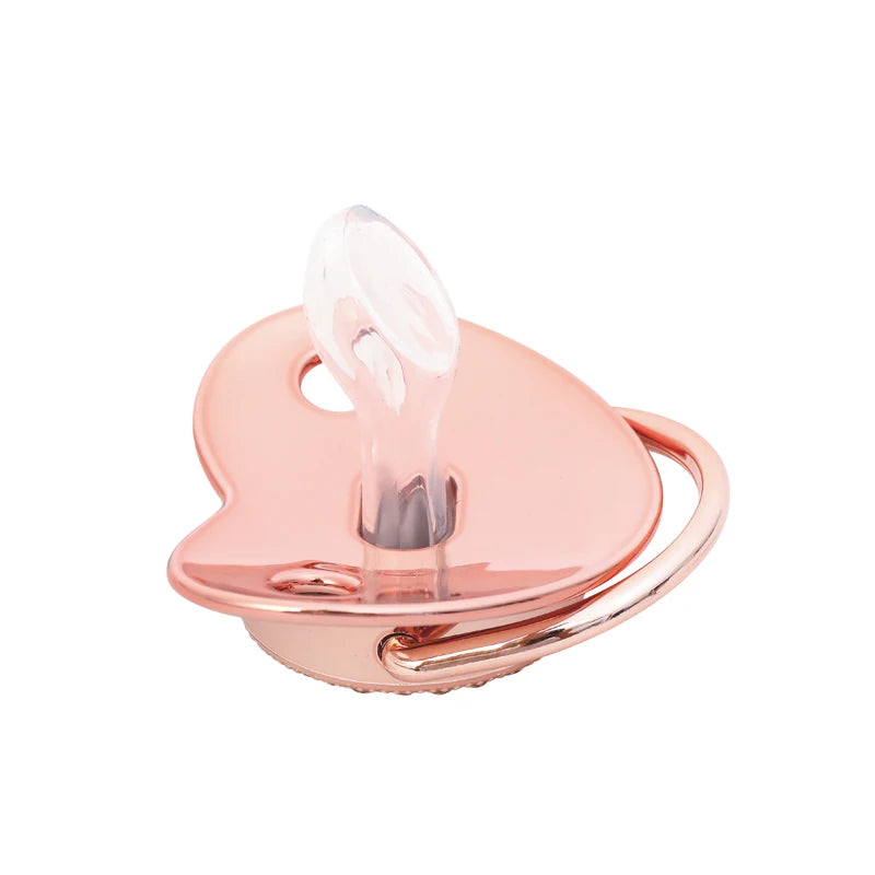 New Baby Pacifier Chain Clips Crown Princess Prince Pacifiers Holder Silicone Nipple Luxury Infant Teether New Born Shower Gifts