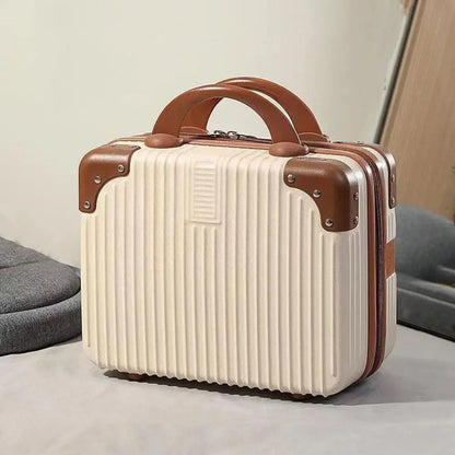 14-inch Lightweight Mini Travel Suitcase Cosmetic Box Waterproof Hand Luggage Organizer Makeup Case Portable Small Boarding Case
