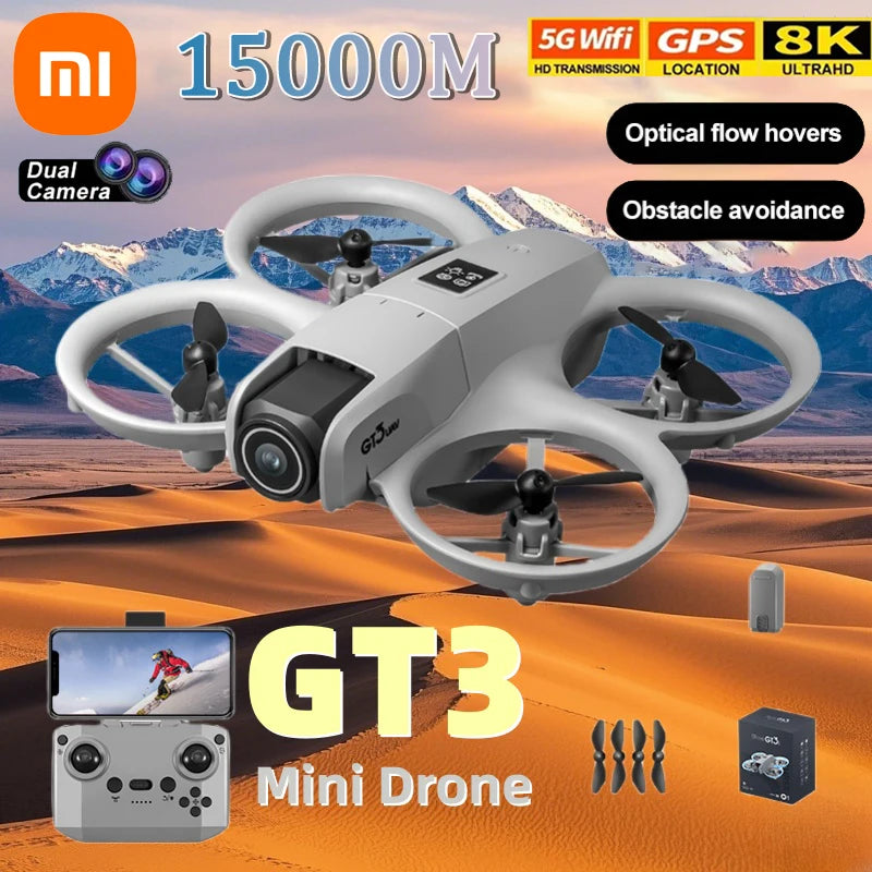 GT3 Drone 8K HD Dual Camera GPS 5G Professional Aerial Photography Remote Control Aircraft with VR Glasses Quadcopter UAV
