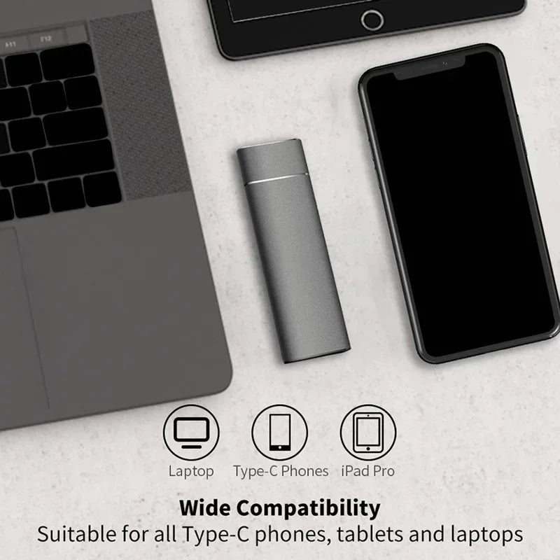Mini USB SSD portátil 256 TB 1 TB 2 TB de alta velocidad original de almacenamiento masivo SSD USB3.0 Disco duro externo para ordenador portátil SSD