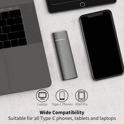 Mini USB SSD portátil 256 TB 1 TB 2 TB de alta velocidad original de almacenamiento masivo SSD USB3.0 Disco duro externo para ordenador portátil SSD