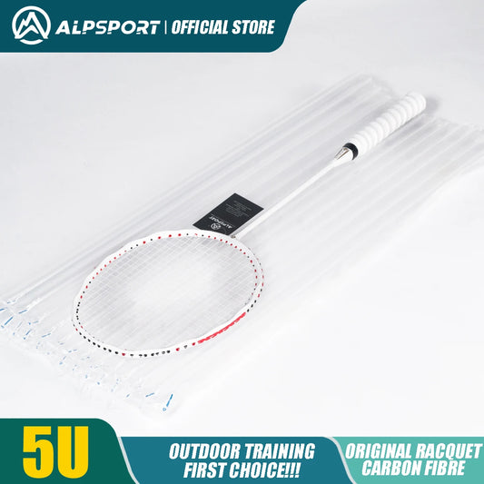Alpsport MH-V5 5U 75g Wave Legal Original Max 38lbs 100% Full Carbon Fiber Torsion Frame Badminton Racket Novice Professional