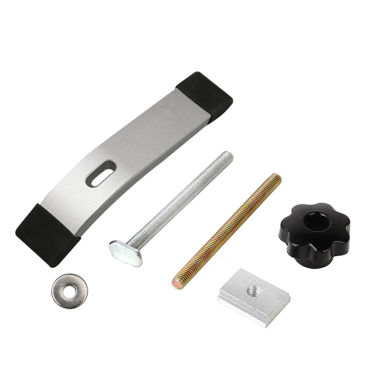 Quick Acting T-Track Hold Down Clamp with T Bolts Slider Aluminum Alloy Woodworking Clamps for Routers Drill Presses Table Saw