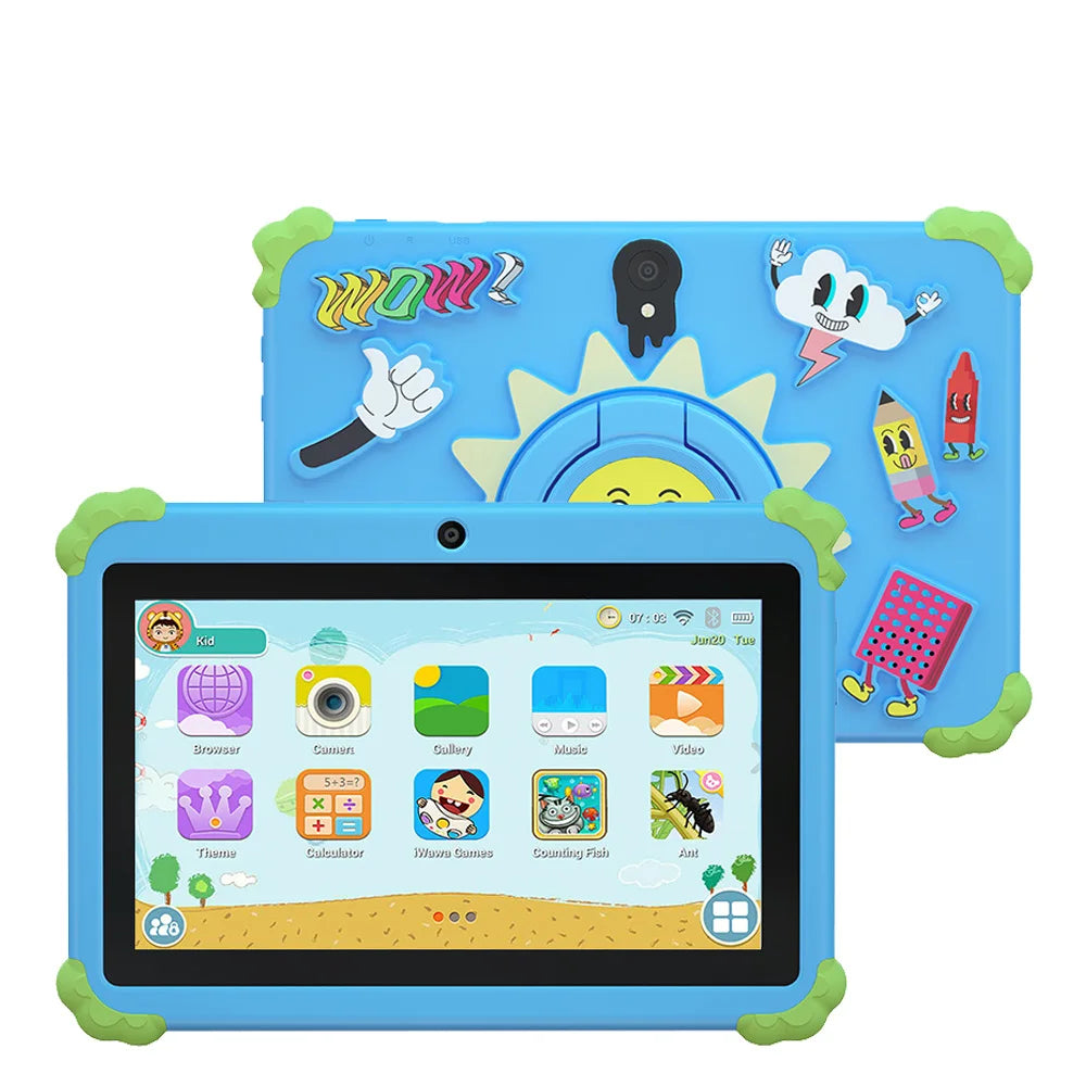 New 5G WiFi Android Tablet Cartoon Pattern 7 Inch Tablet PC Quad Core 4GB RAM 64GB ROM Cheap and Simple Children's Tablets